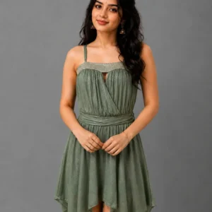shimmer handkerchief dress