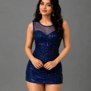 sequin mesh party top
