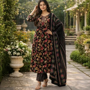 fancy readymade suit set with dupatta